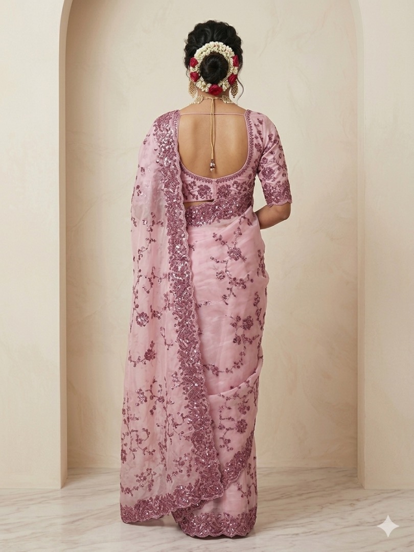 Glamorous Mausam Fabric Saree with Sparkling Sequence Work