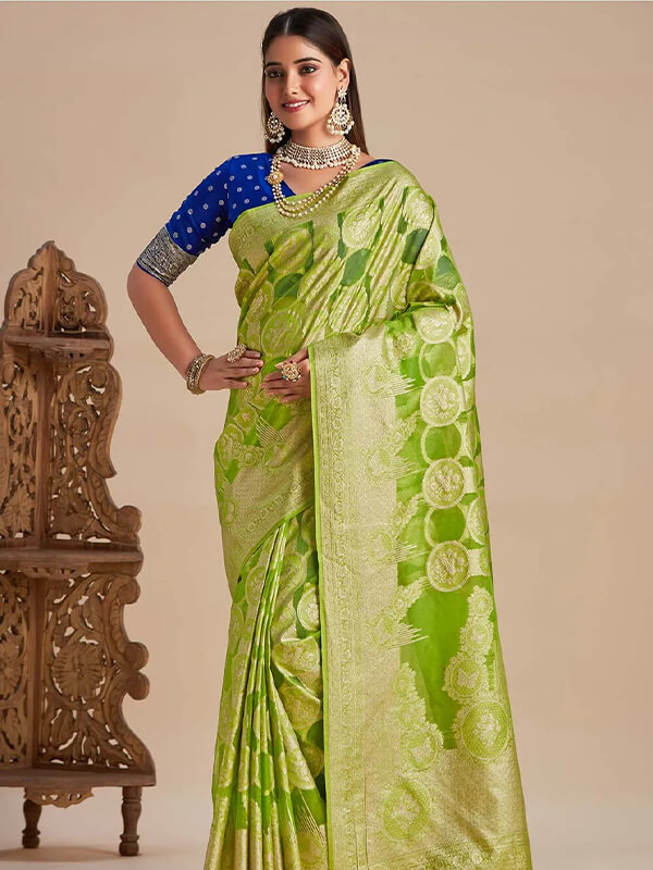 Emerald Green Banarasi Brocade