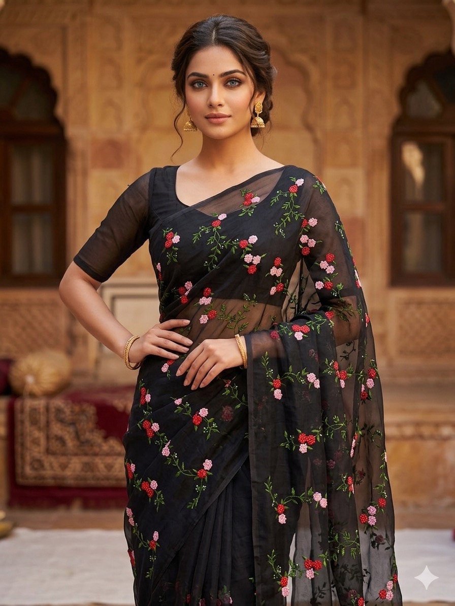 Mosam Pal Work Saree